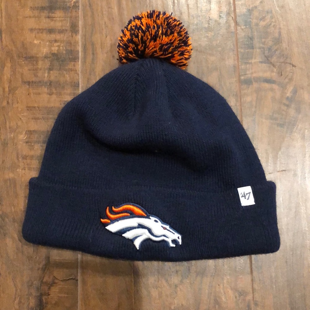 Navy Blue Denver Broncos Beanie
